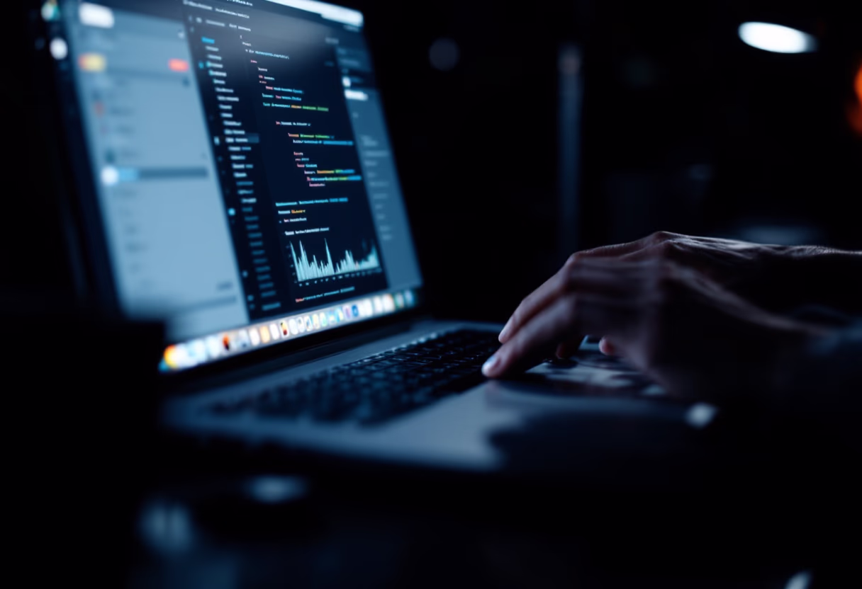 [digital project] image of website interface filling the entire background (for an ai developer tools)